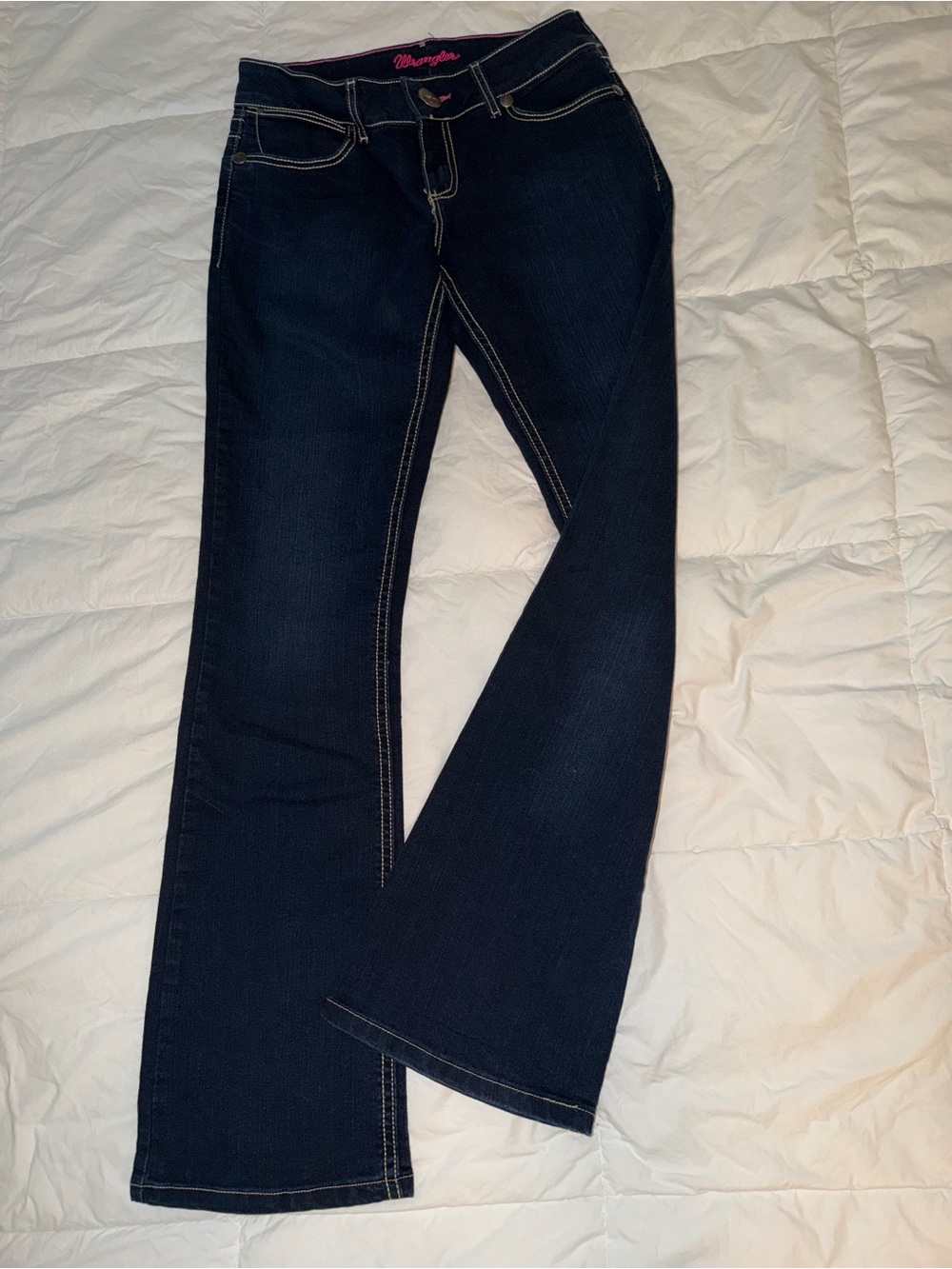 Wrangler Women’s Dark Blue Straight-Leg Jeans 5/6 x 34 length